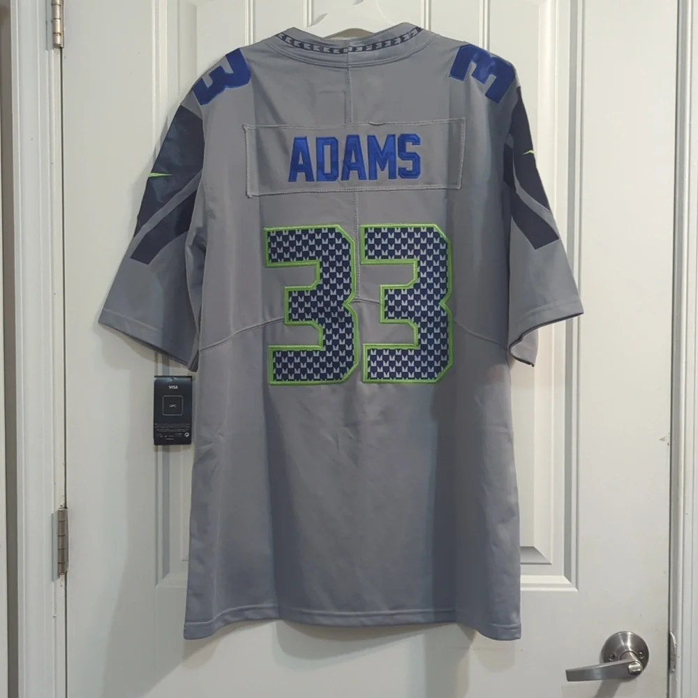Nike Infield Seattle Seahawks Adams #33 Gray Jersey NWT - Picture 6 of 6